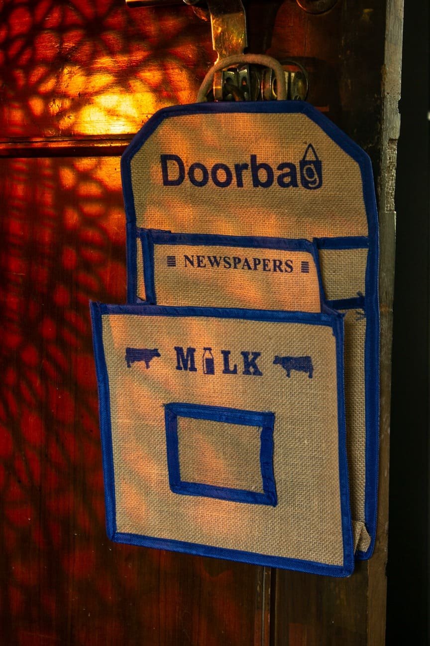 Outdoor Hanging View Of Milk Bag